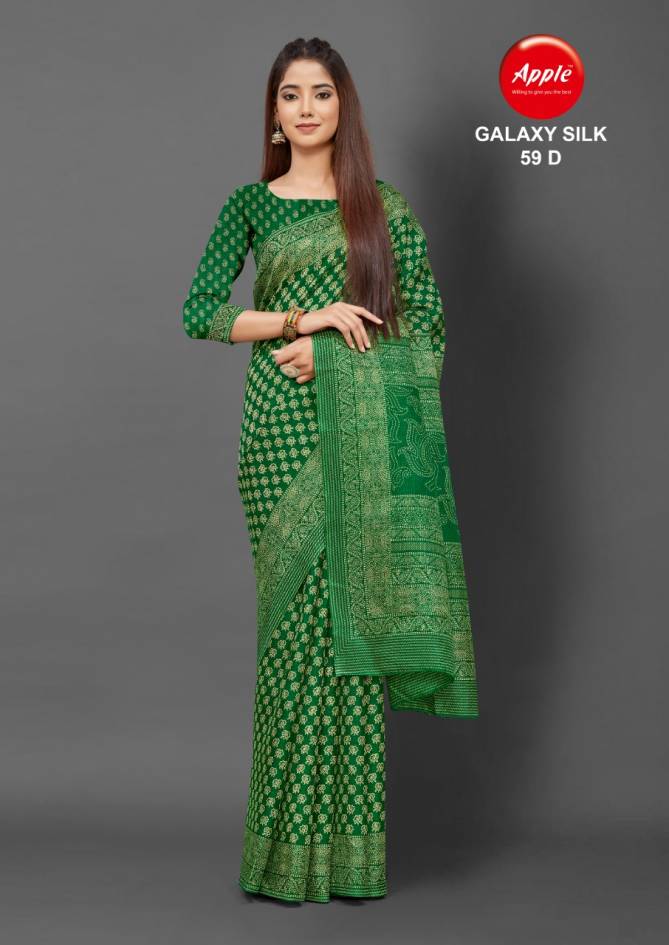 Apple Galaxy Silk 59 Printed Silk Designer Regular Wear Saree Collection